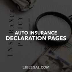 Auto Insurance Declaration Pages