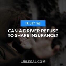 Can a driver refuse to share their insurance?